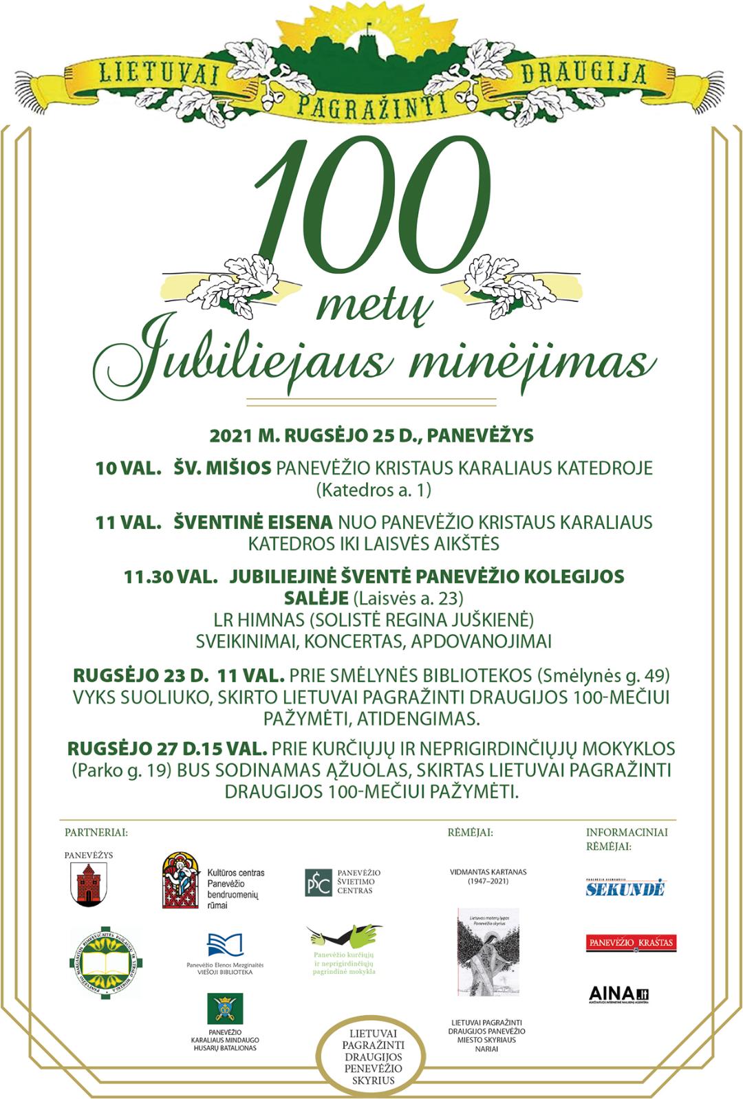 100 panevezyje